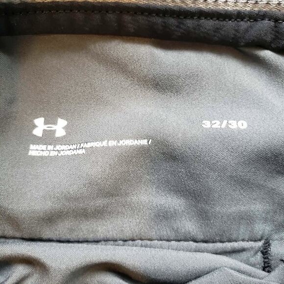 Under Armour Golf Pants Mens Size 32x30 Black Performance Straight Flat Front 32 - Picture 6 of 9